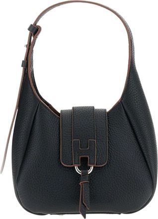 Hogan Trend Hobo Mini Bag - Dames - Schoudertassen - Zwart - ONE Size - Leer - Tassen
