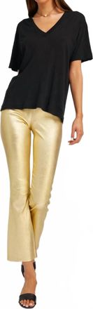 SPRWMN Ankle Flare Leggings In Gold