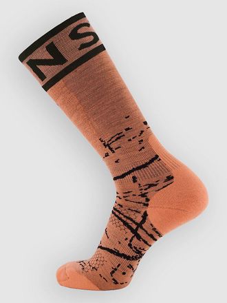 Mons Royale Merino Snow Calcetines T&eacute;cnicos naranja