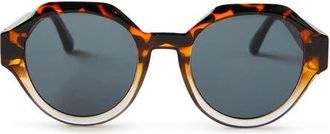 Cotton On Mens The Tourer Sunglasses in Half Tort Half Clear Black at Nordstrom