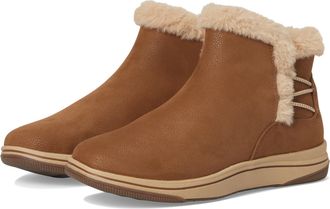 Clarks Breeze Fur Womens Ankle Boots, Dark Brown Jumpsuit, 39.5 EU