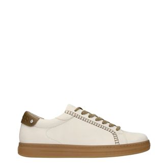 Jimmy Choo London Beige Leather Mens Sneakers