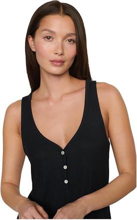 Eberjey Dream Rib V-Neck Tank Top Womens Pajama Black : XS, Modal/Spandex