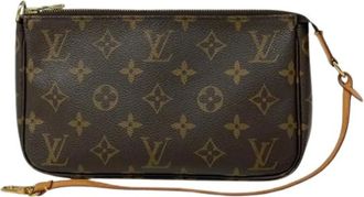 Louis Vuitton Pre-owned Clutches, female, Brown, Size: ONE SIZE Pre-owned Monogram Pochette