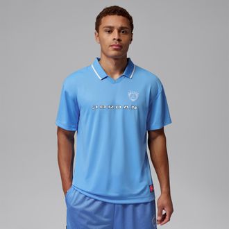 Nike Jordan Mens Jordan Brooklyn Soccer Top in Blue | IM8998-412