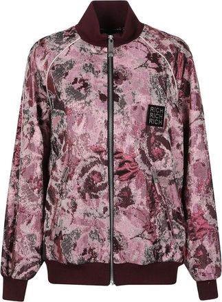 John Richmond Myrion Track-Top Jas - Dames - Bomber jackets - Roze - XS - Katoen - Jassen