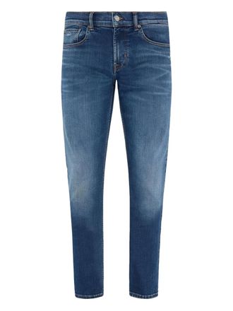 7 For All Mankind whiskering-effect jeans - Blue