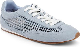L'agence Jarah Mixed Media Sneaker in Pale Blue at Nordstrom, Size 7.5