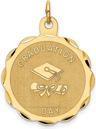 Diamond2Deal 14k Yellow Gold GRADUATION DAY with Diploma Charm