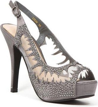 Lady Couture Dream Peep Toe Slingback Pump in Pewter at Nordstrom Rack, Size 6.5-7Us / 37Eu