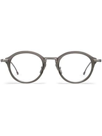Thom Browne Bril met rond montuur - Zilver