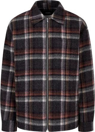 TOMBOY Geruit jack met rits - Grijs