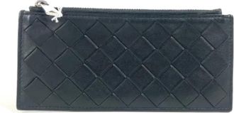 Bottega Veneta Pre-owned Lederen Portemonnee - unisex - Vintage Accessoires - Zwart - ONE Size - Leer - Vintage