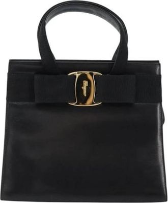 Ferragamo Pre-owned Handbag - Dames - Vintage Handtas - Zwart - ONE Size - Leer - Vintage