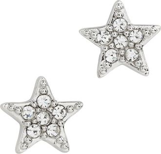 Kate Spade New York Kate Spade Womens Earrings Pave Mini Star Studs Earring Clear/Silver, Cubic Zirconia