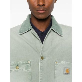 Carhartt Work in Progress Cotton Canvas with Corduroy Collar Shirt Jacket - Green