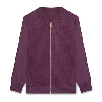 Fiorella Rubino Dames, Sweatshirts & Hoodies, Paars, Maat: 2XL Katoen