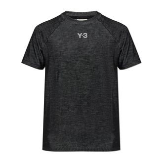 Yohji Yamamoto T-Shirts, male, Black, Size: XL Logo-detail T-shirt