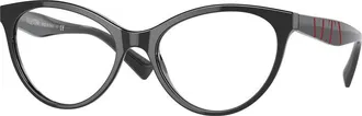 Valentino Eyeglasses Cat Eye Full Rim, Havana Frame And Clear Demo Lenses Lens Va30135196
