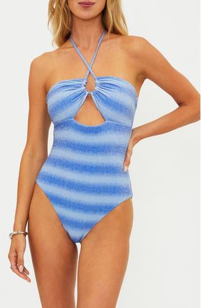 Beach Riot Phoenix One-Piece Swimsuit in Sapphire Sea at Nordstrom, Size X-Small
