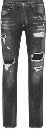 Philipp Plein Denim Super Straight Cut Fit Broeken - Heren - Slim Fit Jeans - Zwart - W33 - Denim - Jeans