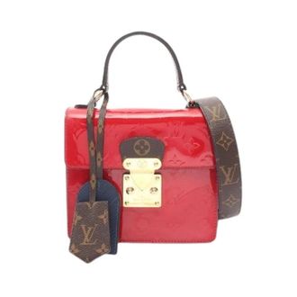 Louis Vuitton Pre-owned Handbags, female, Red, Size: ONE SIZE Pre-owned Spring Street Vernis Leather PVC Coated Canvas 2way Handbag