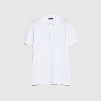 Gucci Cotton Jersey Polo Shirt With Embroidery, Size XXXL, White