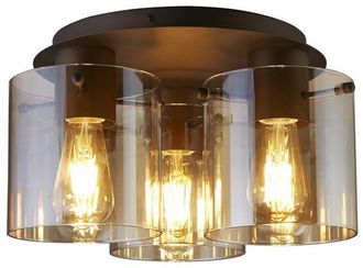 Searchlight Dimmbare Design Deckenlampe Denmark, 3-flammig - Mocca/Amber ARCHIVIERT