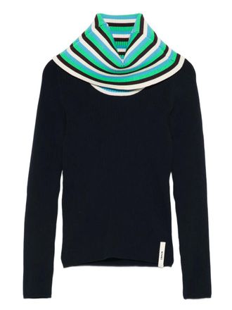 Sunnei Gestreepte trui met lange mouwen - Blauw