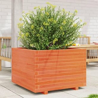 vidaXL Vidaxl - Jardinera Madera Maciza De Pino Marr&oacute;n Cera 70x70x49,5 Cm