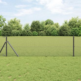 Berkfield Home Welded Wire Fence Grey 0, 5x100 m Steel