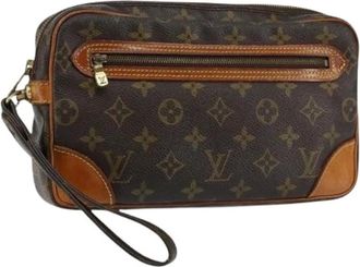 Louis Vuitton Pre-owned Clutches, female, Brown, Size: ONE SIZE Pre-owned Canvas Clutch
