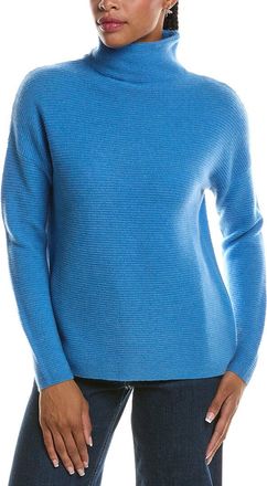 Fort&eacute; Cashmere Textured Slouchy Funnel Neck 100% Cashmere Sweater