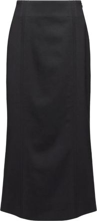 Maison Margiela Gonna midi con spacco - Nero