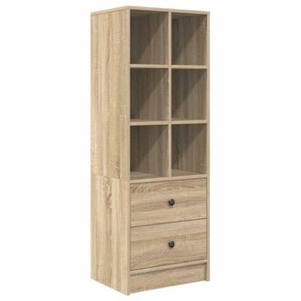 Berkfield Home Sonoma Oak Shelving Unit Sonoma Oak MDF Big Shelving Unit in Light Brown