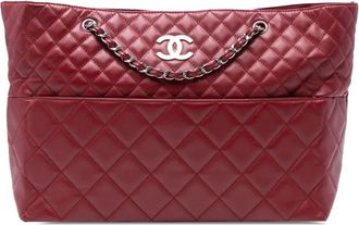 Chanel 2011 grote In The Business Shopping gewatteerde kalfsleren shopper - Rood