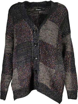 Desigual Long Sleeve Cardigan with Contrast Details