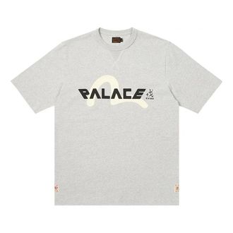 Palace x Evisu Logo T-shirt Grey Marl 2ESPAM4TS1153XXCTGRYH