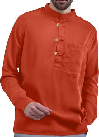 Generic Men Shirts Casual Solid Long Sleeve Top with Buttons and Breathable Design Mens Easy Fit Oversized T-Shirt and Base Layer for Subtle Workday Street St