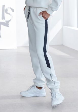 French Connection Sweathose FRENCH CONNECTION, Damen, Gr. 32/34, N-Gr, weiss (off, wei&szlig;), Sweatware, Obermaterial: 60% Baumwolle, 40% Polyester, unifarben mit Farbeinsa