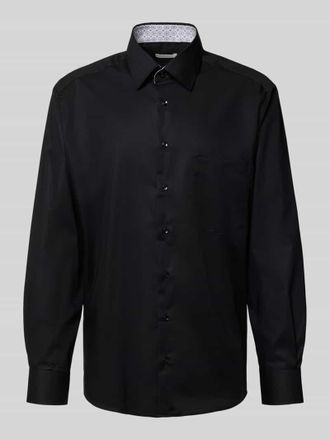 Eterna Comfort Fit Businesshemd mit Knopfleiste in Black, Gr&ouml;&szlig;e 42