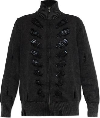 Avavav Cardigan met vintage-effect - Dames - Vesten - Zwart - M - Katoen - Truien & Vesten