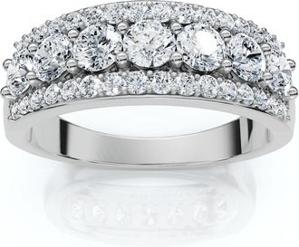 Pompeii3 3/4ct Diamond Wedding Ring 14K White Gold Size Selectable