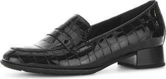 Gabor Right Penny 35.280.97 Black Croc Loafers, 4.5 UK