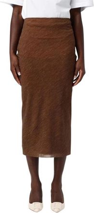 Philosophy di Lorenzo Serafini Rokken, Dames, Bruin, S, Textured Midi Kokerrok