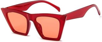 Generic Small Frame Men Outdoor Sunglasses Vacation Commuter Women Sports Sun Glasses(Red)