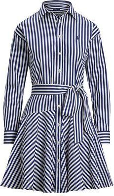 Ralph Lauren STRIPED COTTON PANELED SHIRTDRESS