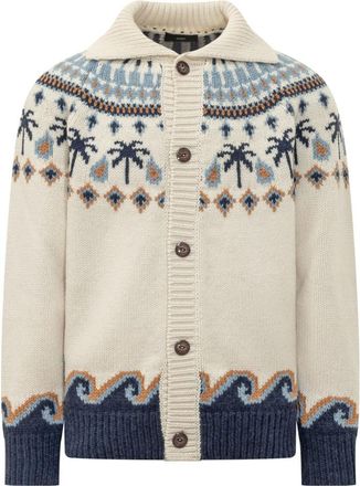 Alanui Off White Jacquard Cardigan