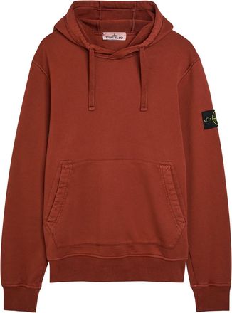 Stone Island Hooded Cotton Sweatshirt - Red - XL