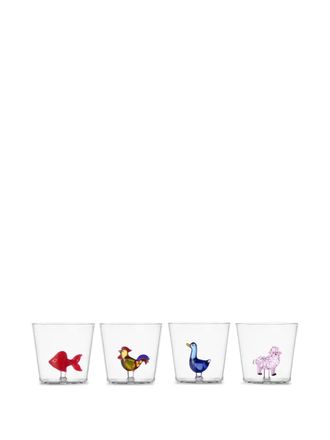 Ichendorf Animal Farm tumbler (set of four) - unisex - Borosilicate Glass - OS - White